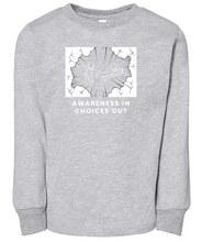 Load image into Gallery viewer, Awareness In, Choices Out - Light Grey Long Sleeve (CHILD)
